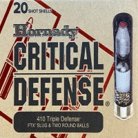Hornady Critical Defense Triple And TWO BALLS Ammo