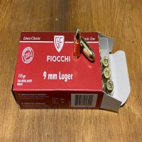Bulk Fiocchi Luger Brass Jacket FMJ Ammo