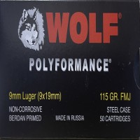Wolf Polyformance Luger Steel FMJ Ammo