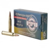 PPU Match Boat Tail Brass Cased HP Ammo