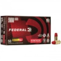 Federal Premium Syntech Action Luger Jacket Flat Nose Brass Cased Centerfire Ammo