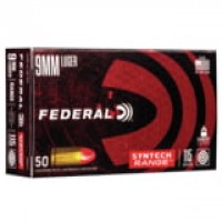 Federal Premium Syntech Range Luger Jacket Flat Nose Centerfire Ammo