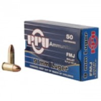 PPU Luger Brass Cased FMJ Ammo
