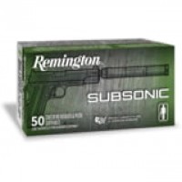 Remington Subsonic Luger Flat Nose Enclosed Base Centerfire Ammo