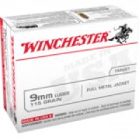 Bulk Winchester USA Luger Centerfire FMJ Ammo