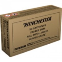 Winchester USA SERVICE GRADE Luger Centerfire FMJ Ammo