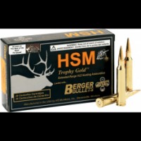 HSM Trophy Gold Winchester Short Berger Hunting VLD Boat Tail HP Ammo