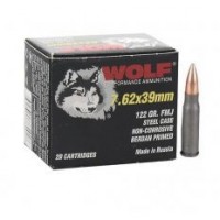 Wolf Performance Bi-Metal Steel Case FMJ Ammo