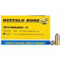 Buffalo Bore Hard Cast Flat Nose +P Ammo