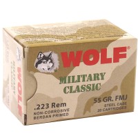 Wolf Military Classic Steel MPN FMJ Ammo