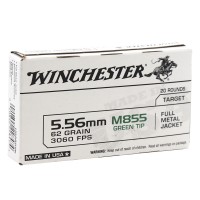 Winchester M855 Green Tip Brass MPN WM855K FMJ Ammo