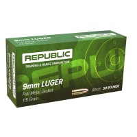 Republic Training And Range Luger Brass MPN FMJ Ammo