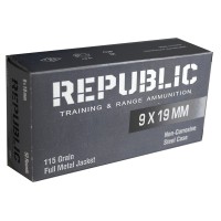 Republic Training And Range Luger Steel MPN FMJ Ammo