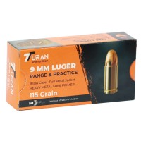 Turan Range And Practice Luger Brass MPN FMJ Ammo
