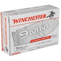 Winchester USA Luger Brass MPN FMJ Ammo