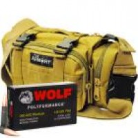 Wolf Polyformance In The Armory Tan Range Bag FMJ Ammo