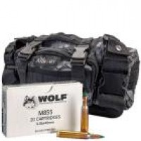 M855 Wolf In The Armory Black Python Range Bag FMJ Ammo