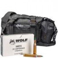 M855 Wolf In The Armory Black Range Bag FMJ Ammo