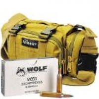 M855 Wolf In The Armory Tan Range Bag FMJ Ammo