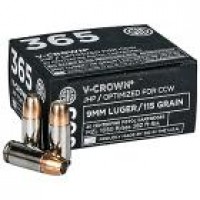 Luger Sig Sauer Elite V-Crown JHP Ammo