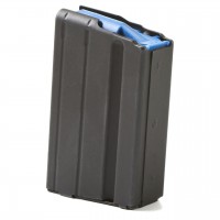  AR-15 Magazine 6.5 Grendel 10 Rounds Blue Polymer Follower Stainless Steel Body Matte Black Finish Ammo