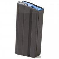  AR-15 Magazine 6.5 Grendel 15 Rounds Blue Polymer Follower Stainless Steel Body Matte Black Finish Ammo