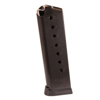  1911 Government/Commander Magazine .45 ACP 8 Rounds Polymer Base Plate Steel Black Ammo
