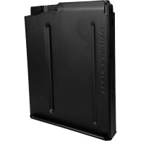 urate-Mag Magazine AICS Long Action 338 Lapua Magnum 5-Round 3.850 Length 3.750 Cartridge OAL Steel Teflon Black Ammo