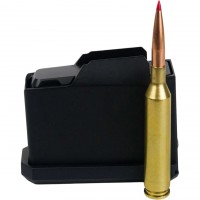kins Precision Magazine Flush Fit For Hunter DBM Remington 700 Long Action 300 Norma Magnum 338 Lapua Magnum 3-Round Aluminum Black Ammo