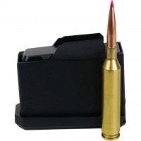 kins Precision Magazine Flush Fit For Hunter DBM Remington 700 Short Action Magnum (6.5 PRC 300 WSM) 3-Round Aluminum Black Ammo