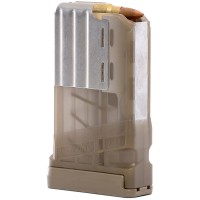 cer Systems L7 AWM Advanced Warfighter Magazine LR-308 SR-25 308 Winchester 5-Round Polymer Translucent Flat Dark Earth Ammo
