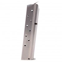 alform Magazine 1911 Government Commander 10mm Auto 8-Round Stainless Steel Matte Round Follower Welded Base Ammo