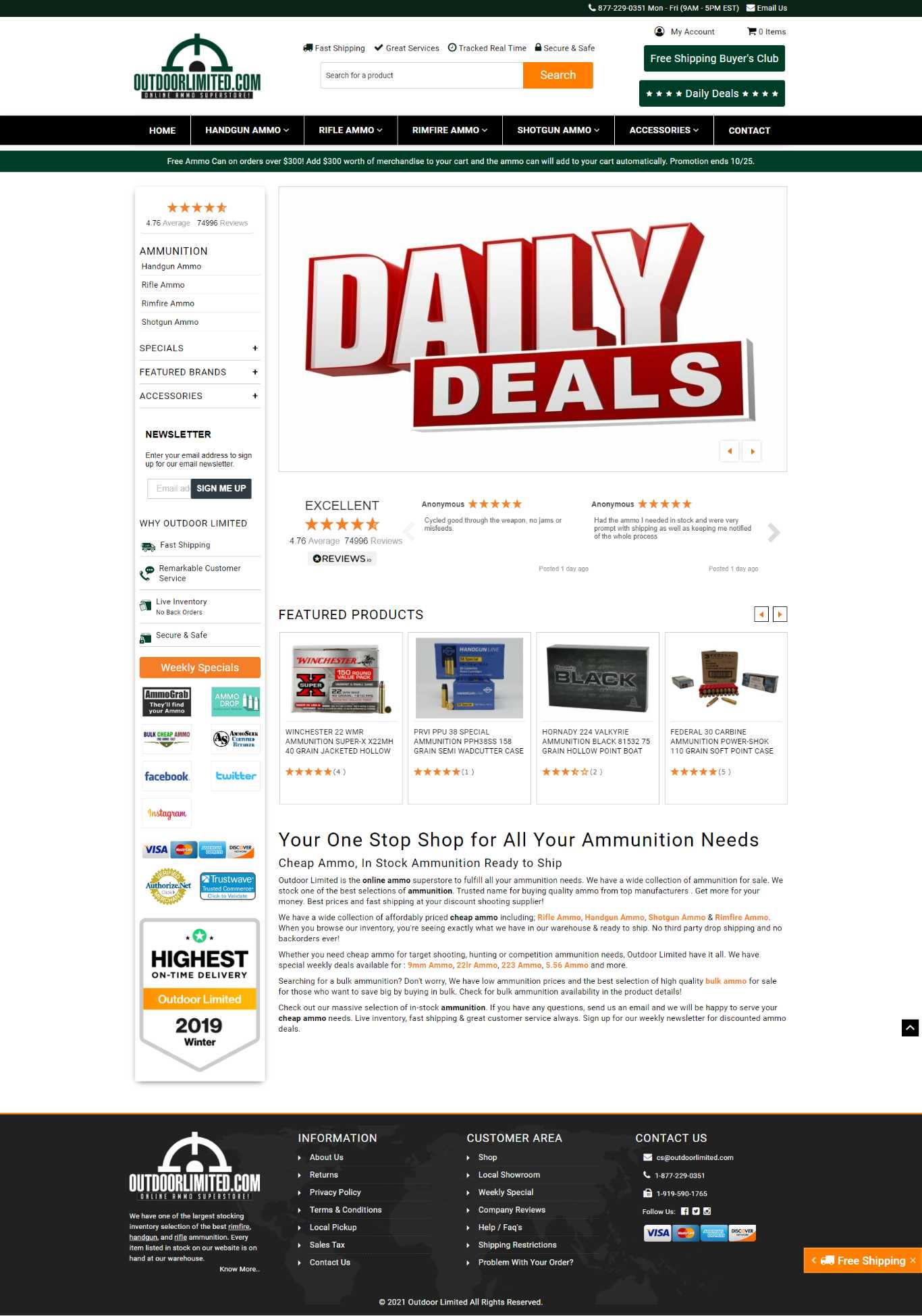 Outdoor Limited Reviews AmmoBuy